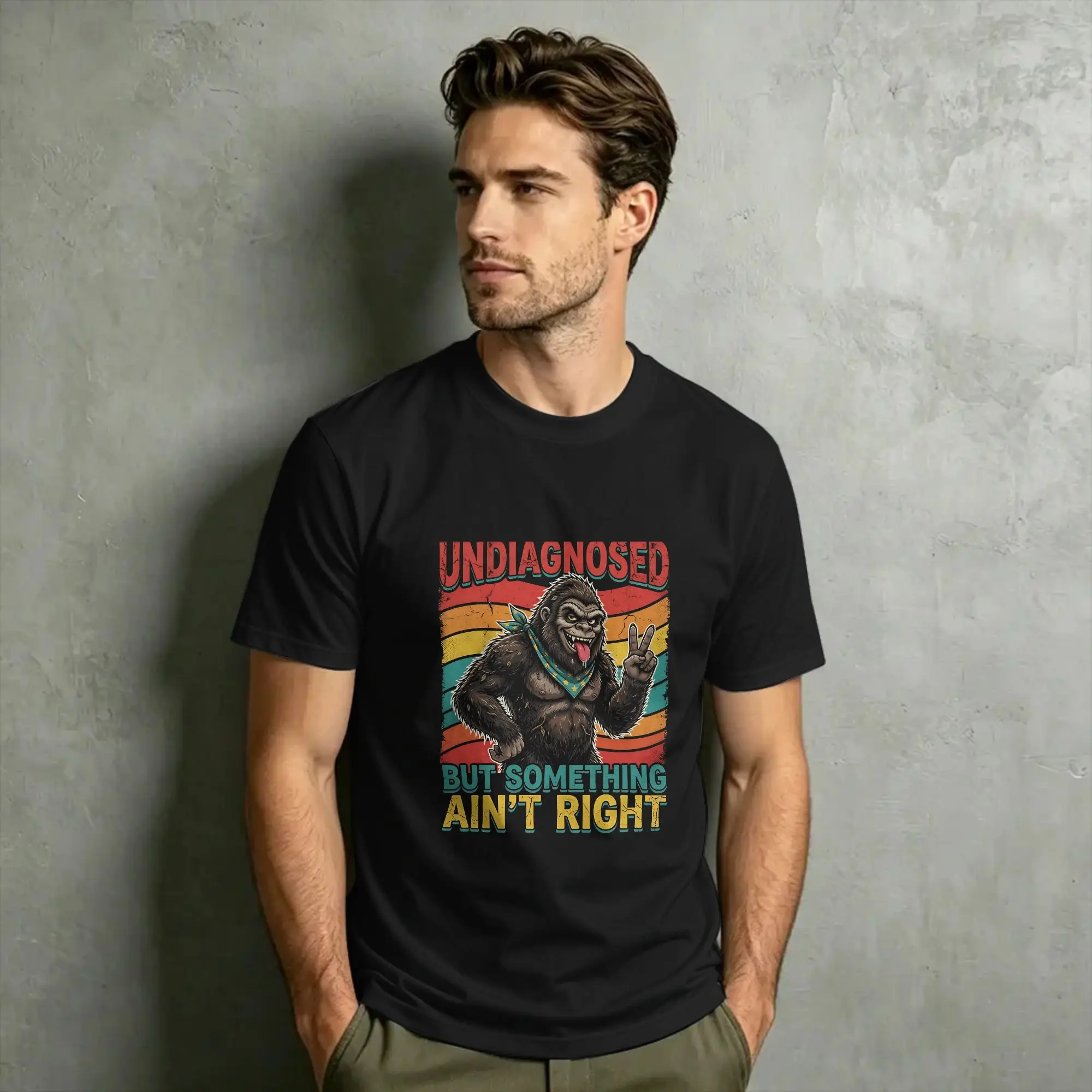Men's T-Shirts Undiagnosed But Something Ain‘t Right Awesome Pure Cotton Tees Short Sleeve  T Shirt Round Neck Tops Gift Idea