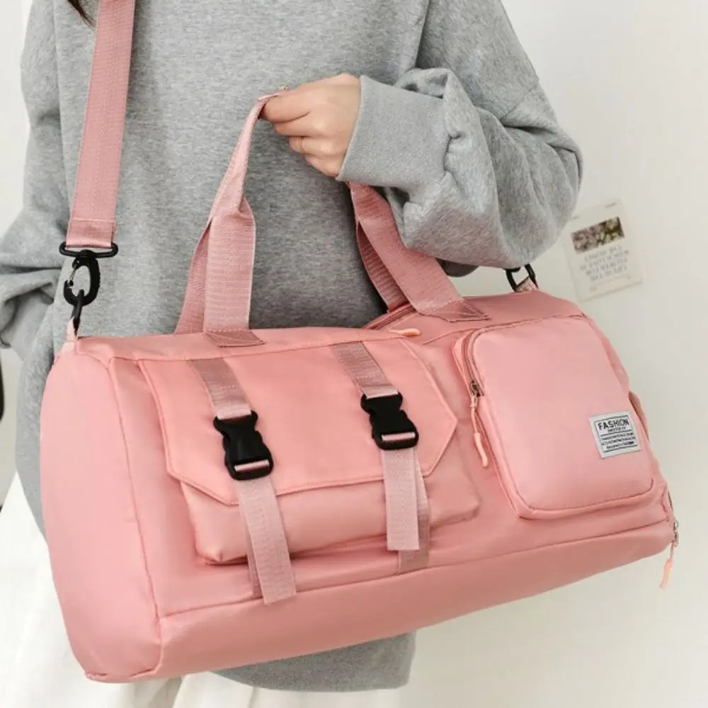 

Shoulder Bag Oxford Travel Luggage Bag Foldable Short Distance Large Capacity Handbag Solid Color Sturdy Sports Bag Business