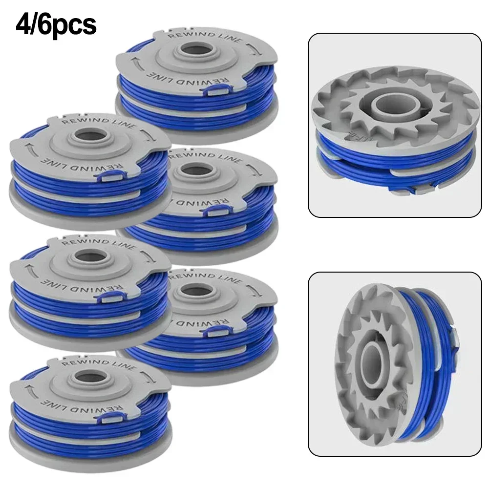 

4 шт. или 6 шт. сменная катушка и леска с автоматической подачей для Flymo FL289, работает с Power Trim 500 Multi Trim 250D/250DX/300D/300DX