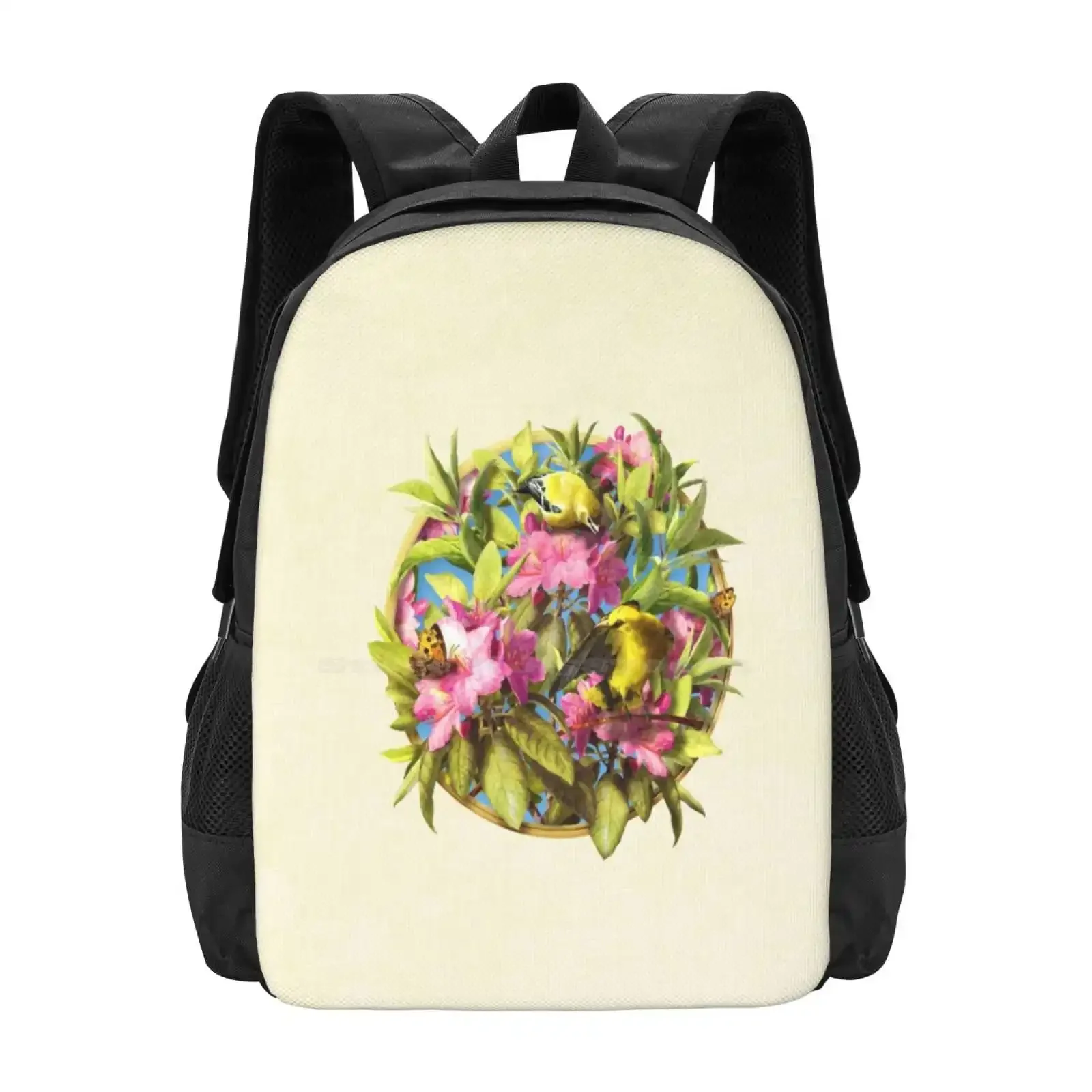 الزهور والطيور 1 رائجة البيع حقيبة مدرسية على ظهره حقائب الموضة Dverissimo الطيور فراشة الزهور الحيوانات الطبيعة أوراق الزهور