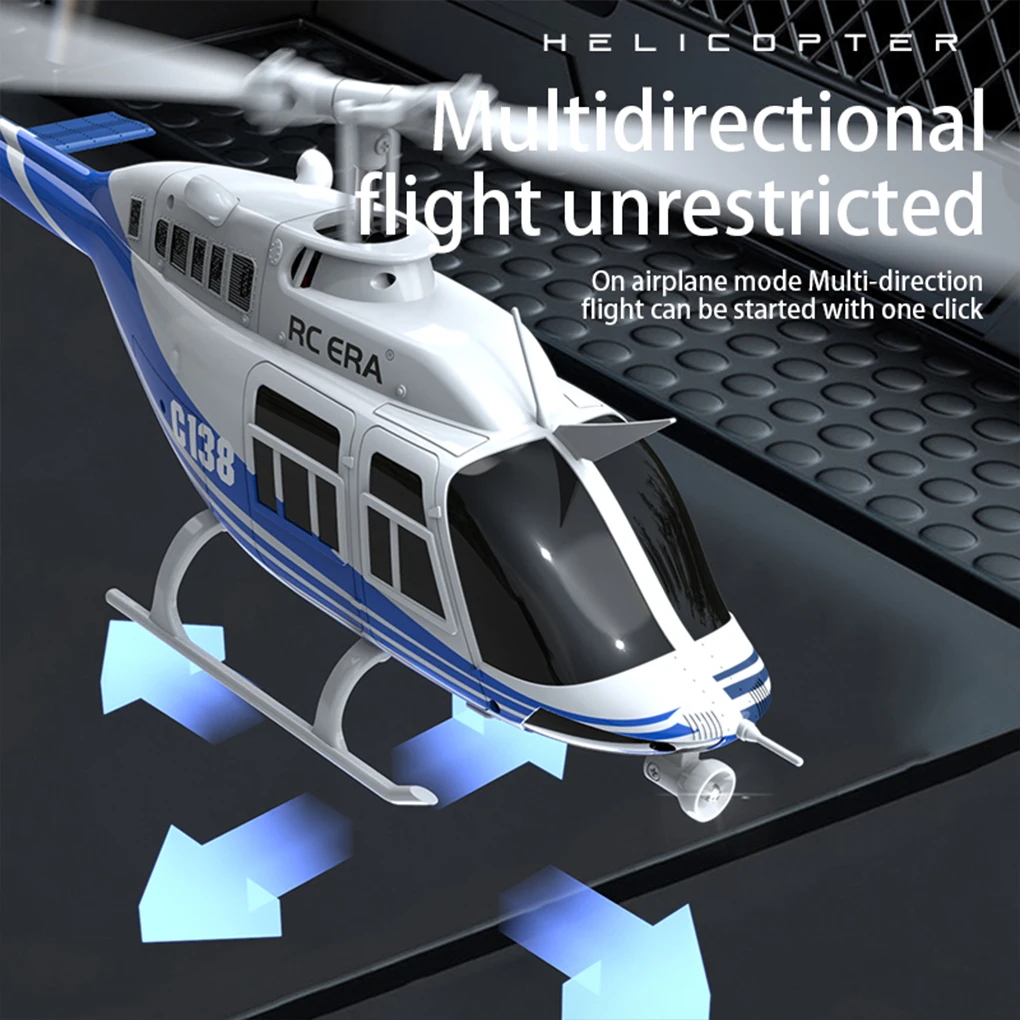 RC ERA C138 RC Helicopter 206 Jet Ranger 6-axis Gyro Hold 4ch RC Helicopter Aircraft Hobby for Adults 1/33 RTF RC Helicopter - Image 6