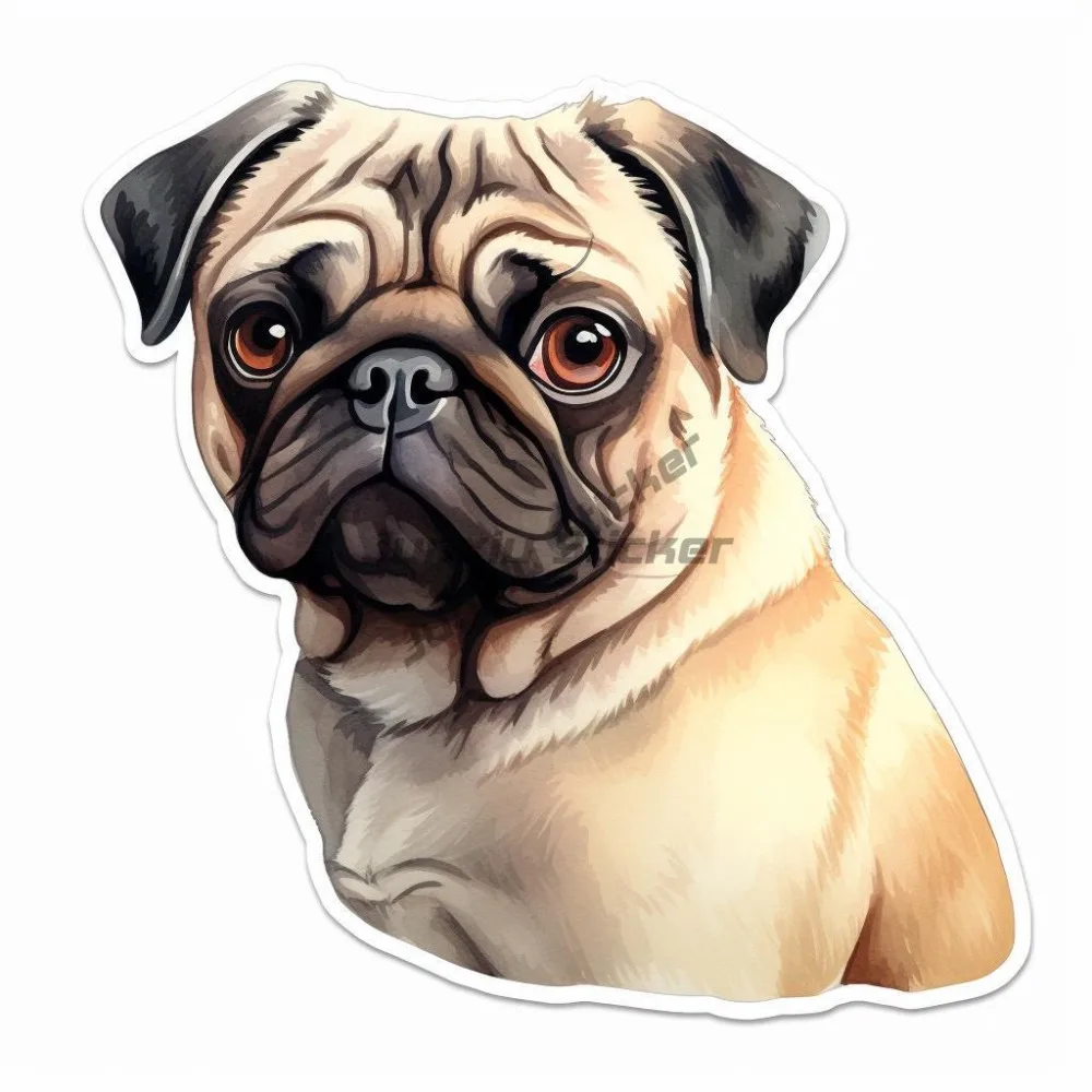 

Pug Dog Vinyl Decal Sticker for Car, Laptop, Tumbler and More Pictures Motorcycle Stickers Accessories Rv Carav