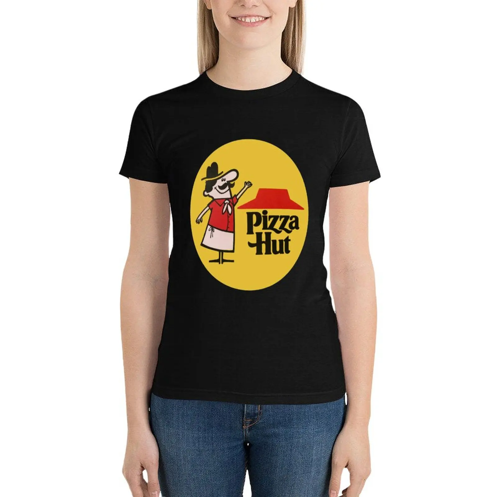 

Pizza Hut T-Shirt female hippie clothes designer clothes Women luxury