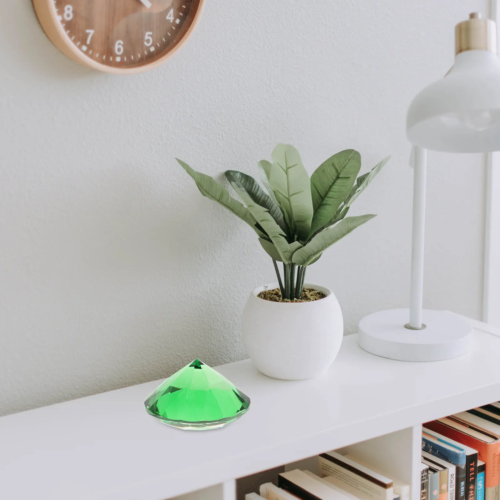 

2Pcs Green Faux Diamond Crystal Ornaments 60Mm Artificial Diamonds Home Wedding Party Decoration Romantic Ambiance