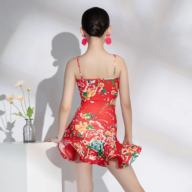 Cha Cha Rumba Tango Latin Dance Kleid Kleidung Für Mädchen Samba Salsa Tanzen Kleid Kinder Ballsaal Wettbewerb Tanz Kleider Kind