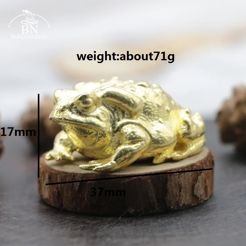 Vintage Copper Animal Toad Statue Heavy Brass Miniature Figurines Office Desk Ornament Home Decoraion Accessories Lucky Tea Pets