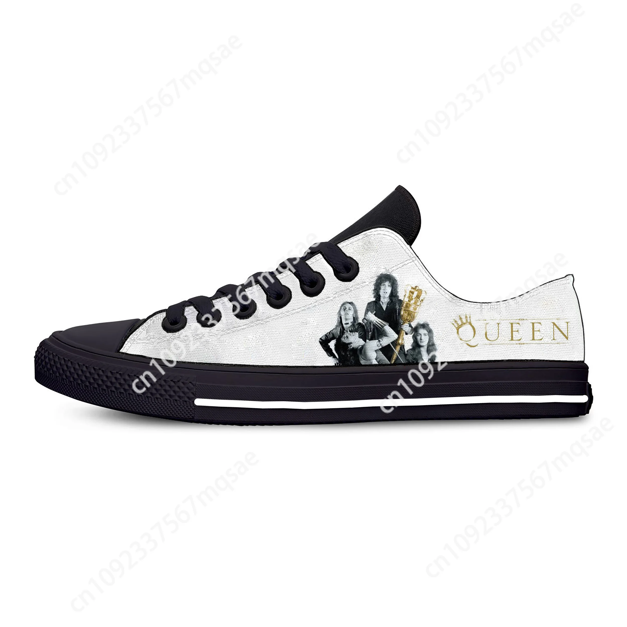 

Queen Rock Band Freddie Mercury Music Cool Fashion Casual Cloth Shoes Low Top Lightweight Breathable 3D Print Men Women Sneakers