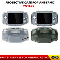 Video Game Console Case For ANBERNIC RG34XX Handheld Half Transparent TPU Protective Cover Anti-Scratch Storage Box Soft Shell