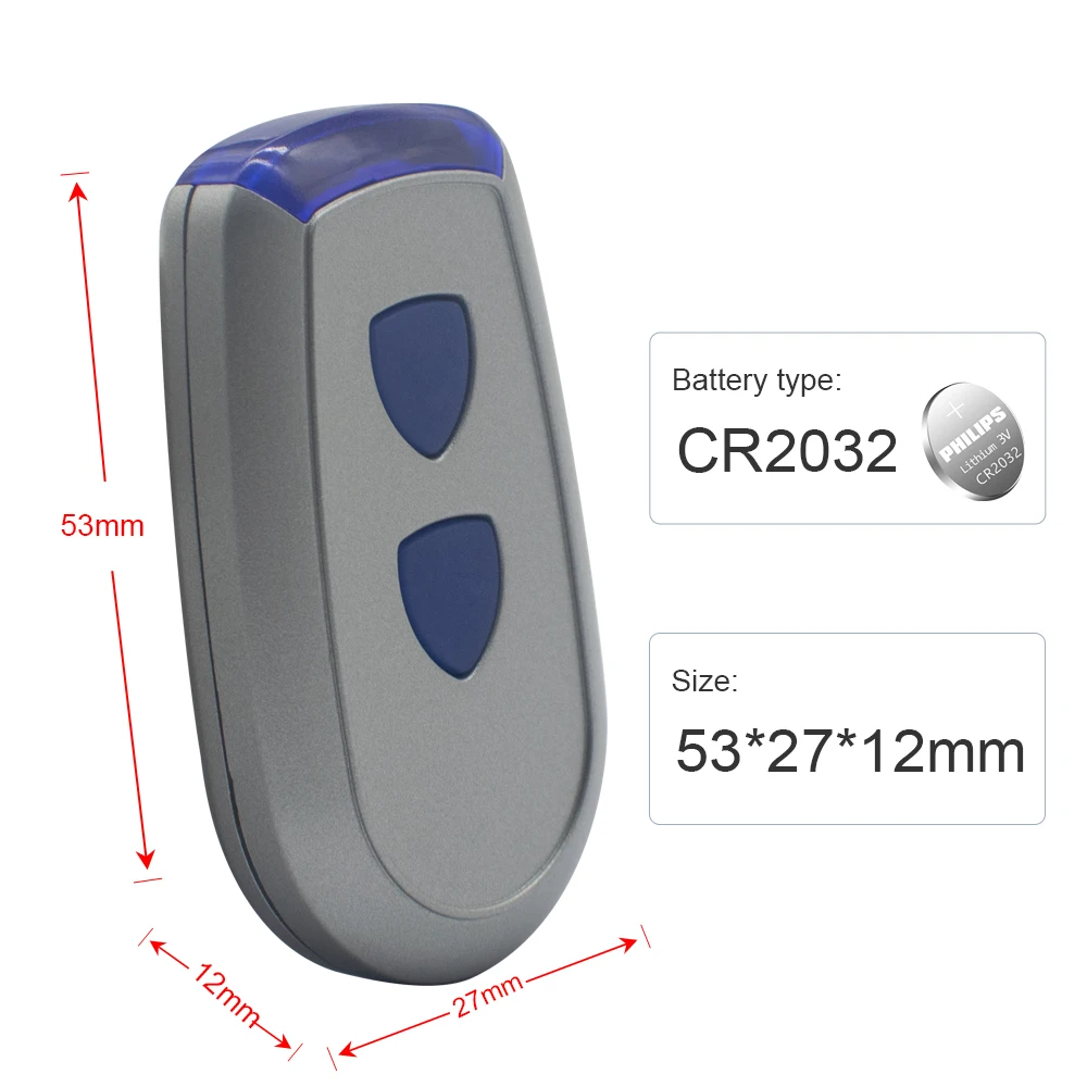 Normstahl / Crawford Standard Steel EA433 2KS 4KS RCU N002800 T433-4 2KM Micro Garage Door Remote Control 433.92MHz Rolling Code