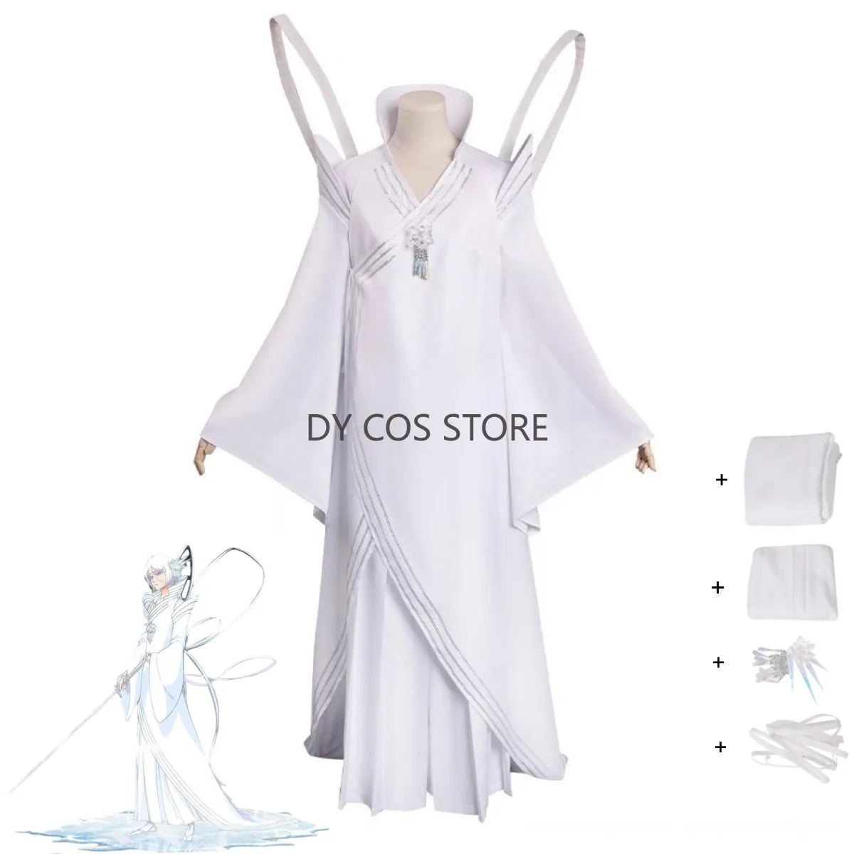 

Аниме Bleach White Haze Hakka No Togame White Haze Punishment Косплей Костюм Gotei 13, белый халат, пальто, женский карнавальный костюм