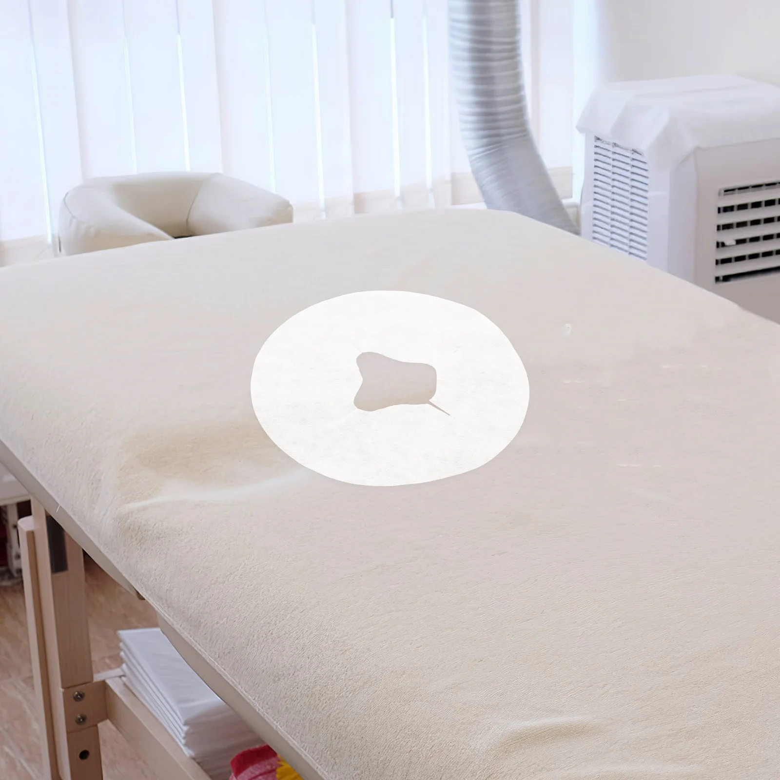 

100pcs Disposable Head Gasket Massage Table Cover White Face Bed Cradle Adjustable Neck Pillow Nonwoven Fabric