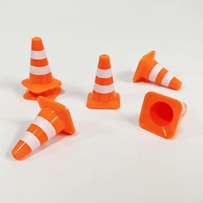 10 قطعة المناظر الطبيعية الصغيرة مخاريط المرور علامات الطريق واقعية للأطفال أوقات اللعب التعليمية النشاط إعداد المشهد الدعائم #4