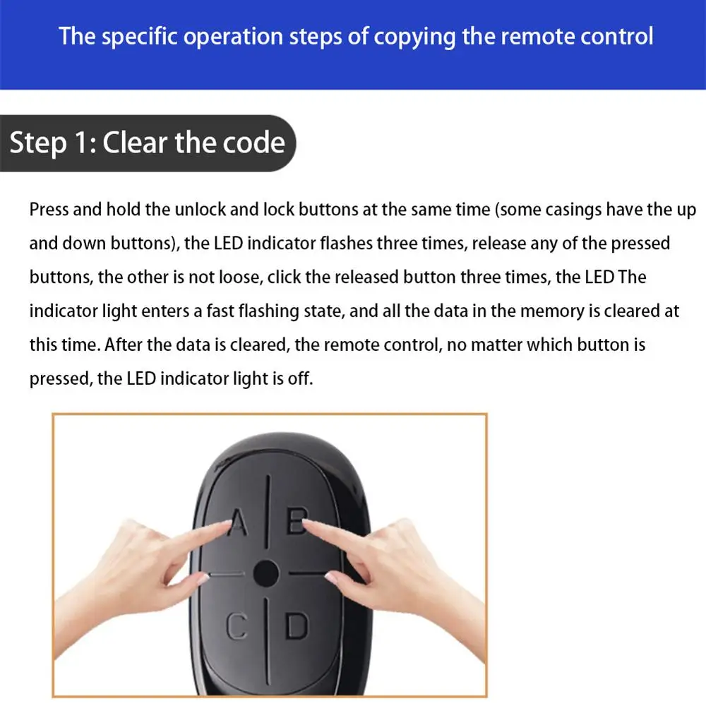 1/2PCS Universal 433mhz 315MHZ Remote Control 4 Channel Garage Gate Door Opener Remote Control Duplicator Clone Cloning Code Car