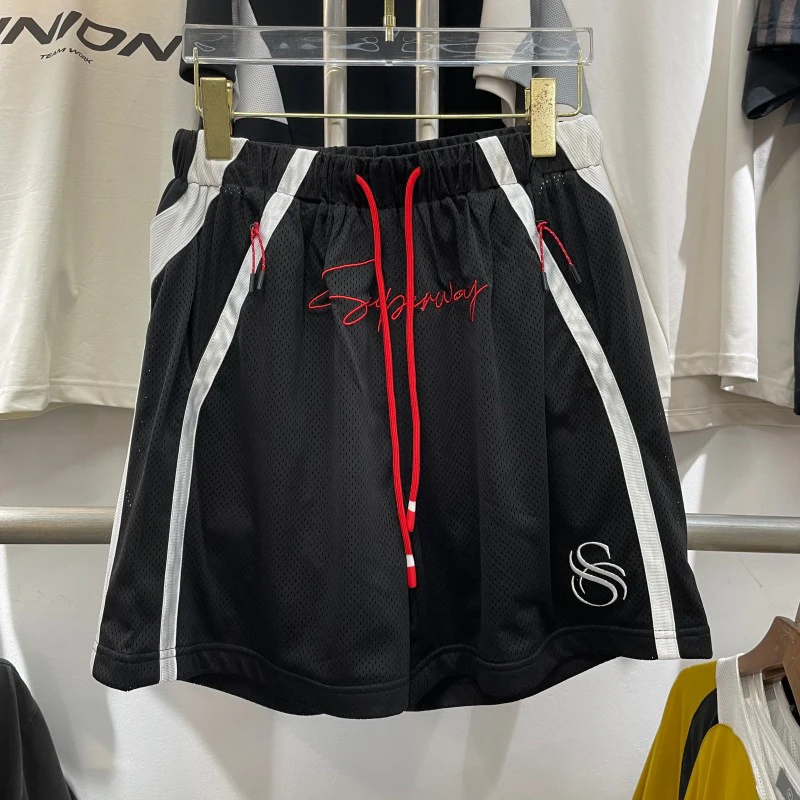 

Ретро американские полосатые брюки с вышивкой и надписью, модные свободные повседневные брюки High Street