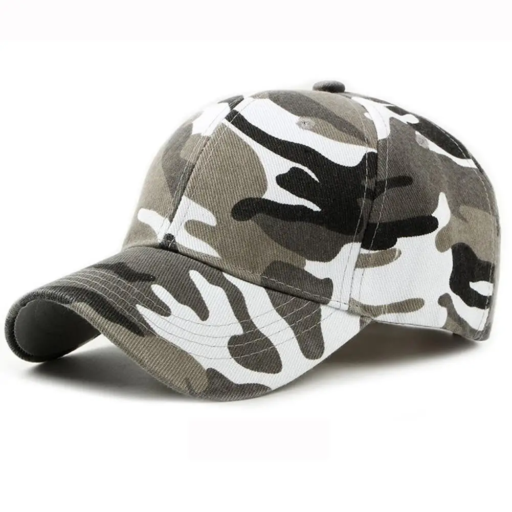 Unisex Camo Baseball Cap Camouflage Military Hat Adjustable Outdoor Sunscreen Quick-Drying Cap UV Protection Camping Hunting Hat