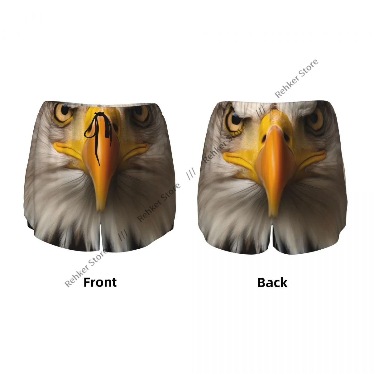 女性ヨガショーツハクトウワシ背景軽量アスレチック速乾通気性アウトドアランニングショーツ