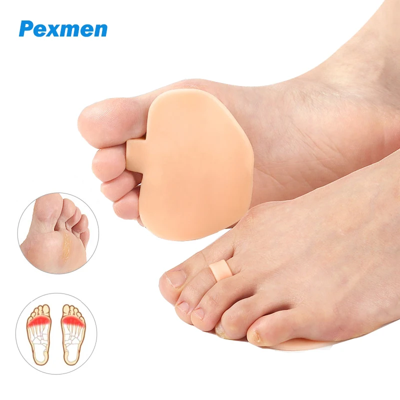 

Pexmen 2Pcs/Pair Gel Forefoot Pad Ball of Foot Cushions Metatarsal Pads Shoes Insole for Pain Relief Foot Care Protector