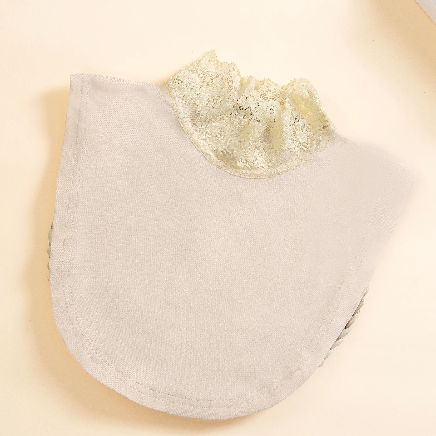 1 Stück Damen-Spitzenkragen, Kragenschal, einfarbiges Unterhemd, das einen schönen, blütenblattförmigen, künstlichen Kragen für ein Mädchen bedeckt, Cu – Detail 3