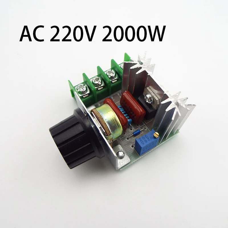 AC 220V 2000W SCR Voltage Regulator Dimming Dimmers Speed Controller Thermostat Adjuster Governor A3