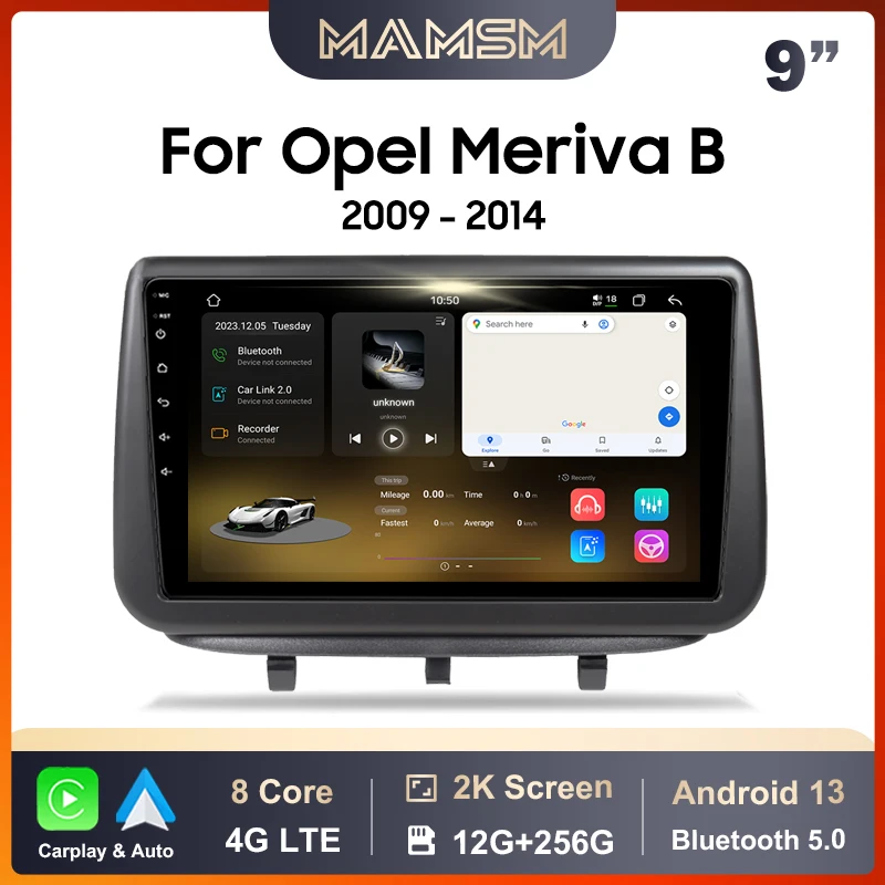 

MAMSM Car Radio For Opel Meriva B 2009 - 2014 Android 13 Multimedia Video Player GPS 4G Carplay Autoradio Stereo Head Unit DSP