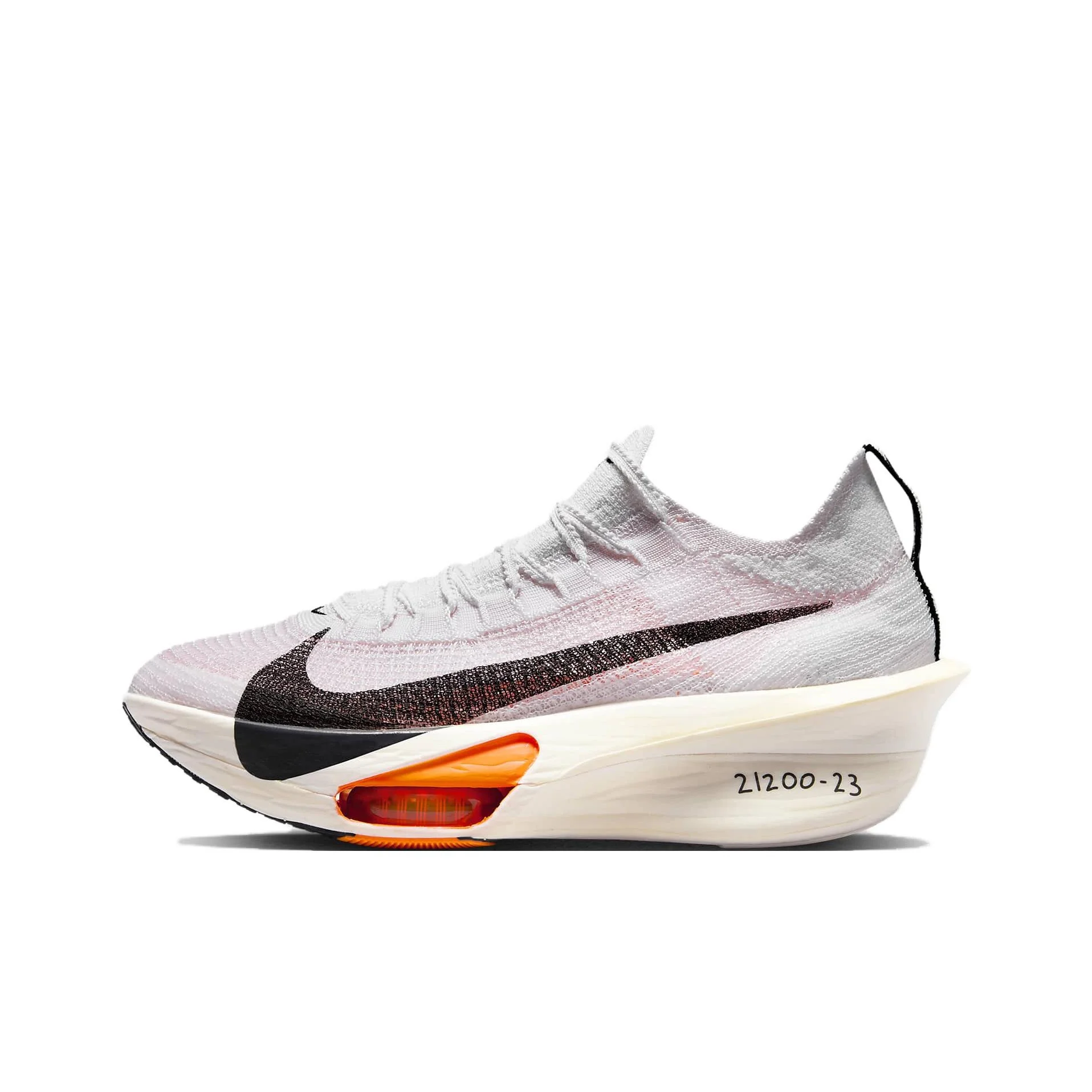 Nike Air Zoom Alphafly Next% 3 Breathable Low top Carbon Plate Marathon Running Shoes Women's White Orange Black FD8357-100