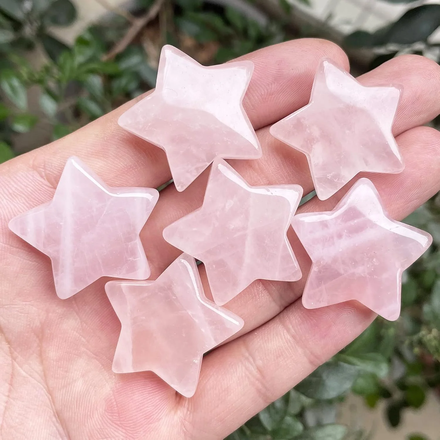 1pc Random Natural Quartz Multi material Five-Pointed Star Carving, Home Decoration, Best Gift for Collectors, Mineral Specimen