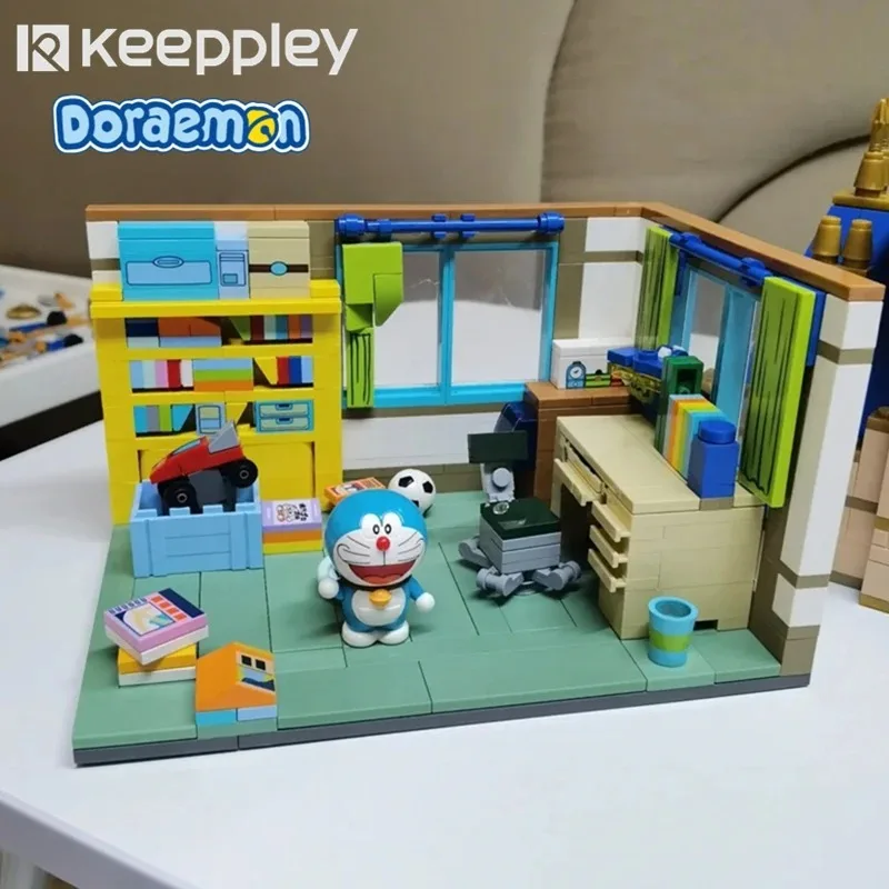 

keeppley Doraemon building blocks Nobita Nobi's room animation peripheral model children's toys kawaii birthday gift