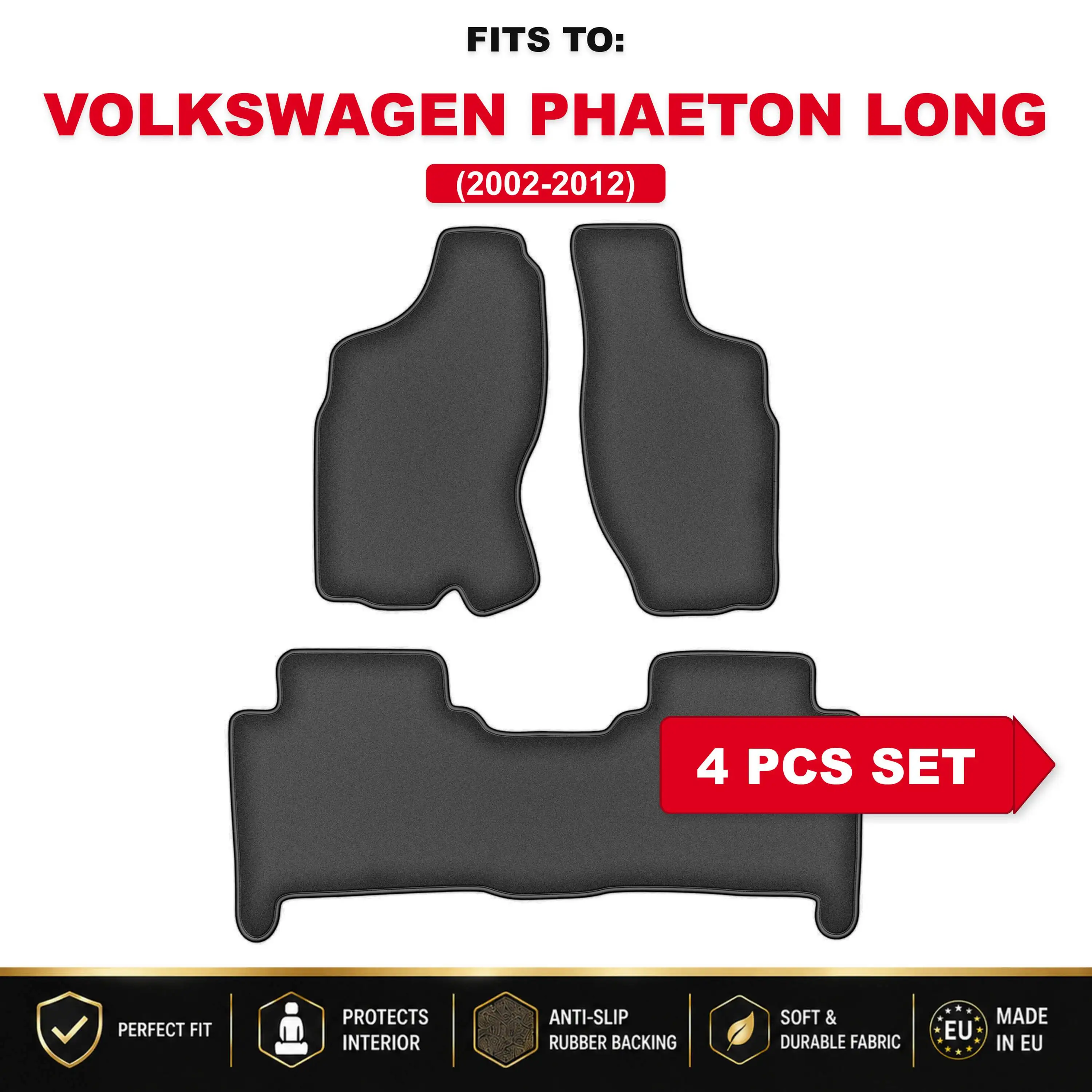 PREMIUM velours autovloermatten voor: Ford Maverick MK1 1994–2003, op maat gemaakte automatten, set