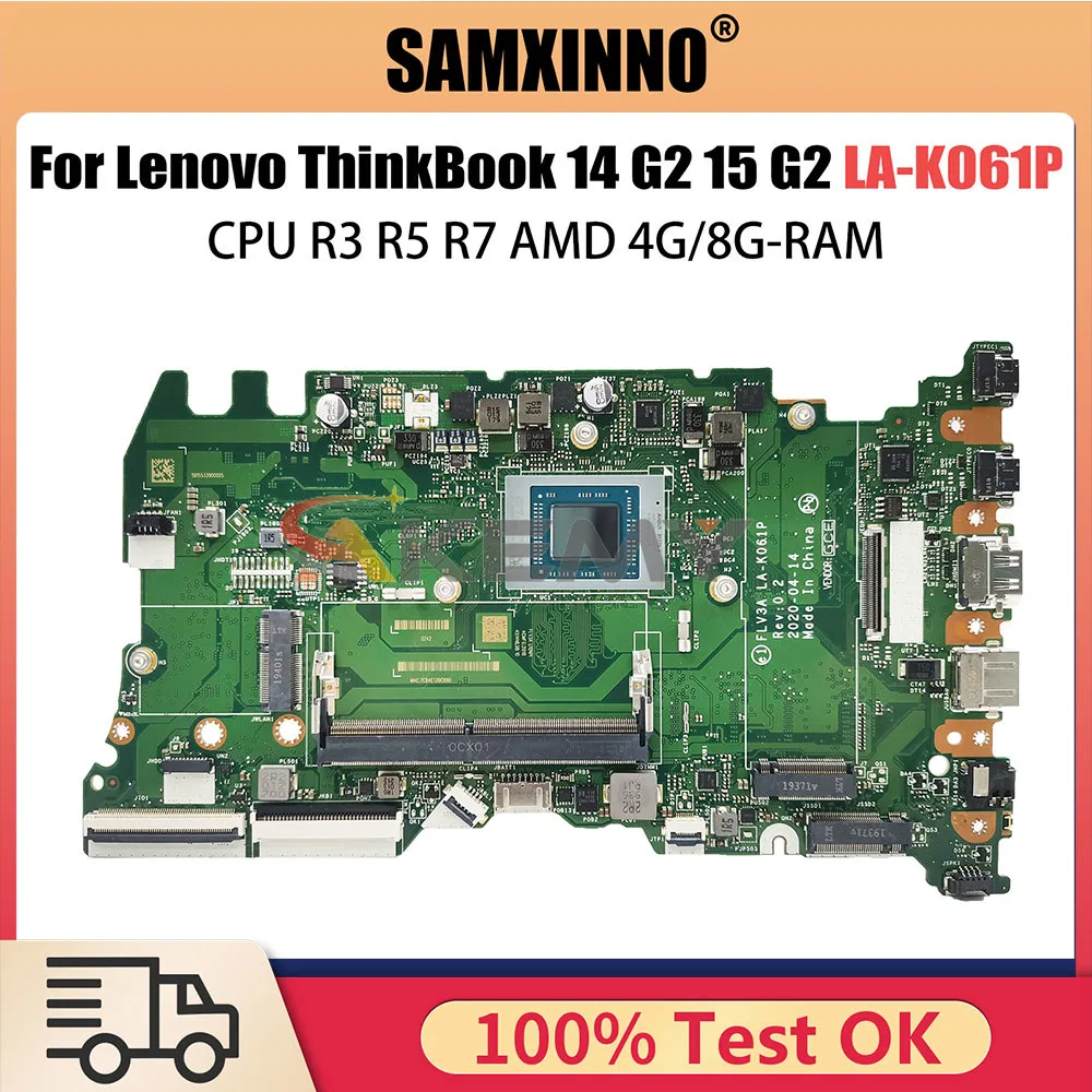 

LA-K061P Mainboard For Lenovo ThinkBook 14 G2 14 G3 15 G2 Laptop Motherboard CPU R3 R5 R7 AMD 4G 8G-RAM 5B21C22440 5B21C22443