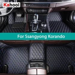 KAHOOL Custom Car Floor Mats For Ssangyong Korando Auto Carpets Foot Coche Accessorie