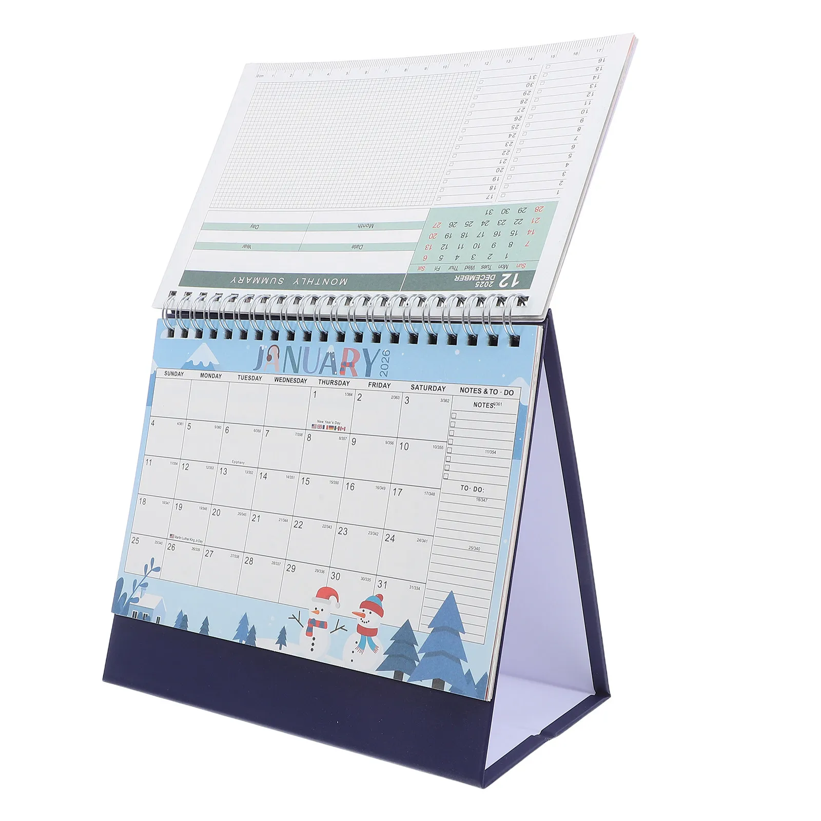 

Patriotic Desk Calendar 2026 Small Standing Flip Monthly Desk Planner Compact Elegant Usa Decor for Office Home Table