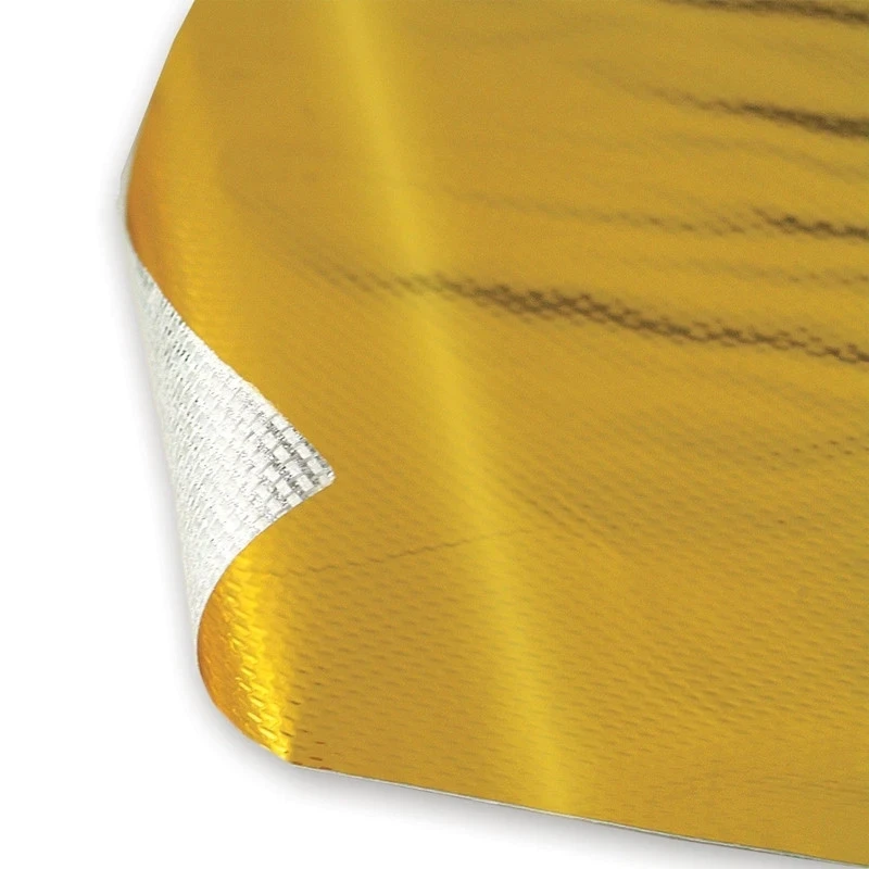 5mx5cm Fiberglass Heat Reflective Tape Gold High Temperature Heat And Sound Shield Wrap Roll Adhesive Car Accessories Stickers image 3