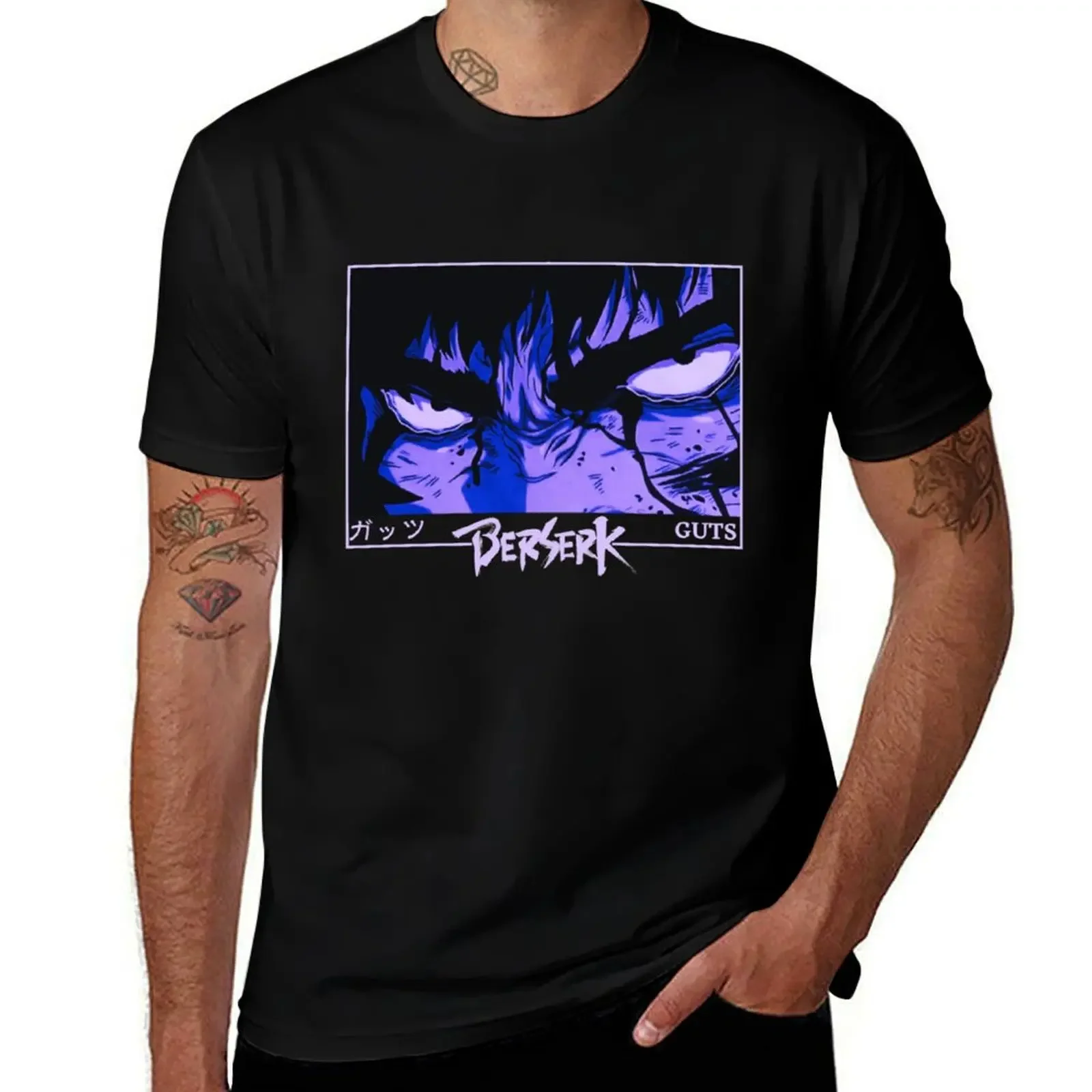 The Black Swordsman Anger Eyes - Eclipse Tragedy T-Shirt graphics anime figures topping t shirts for men pack