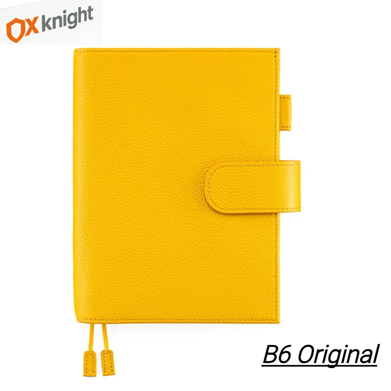 ox-knight-original-series-b6-plus-cover-for-b6-stalogy-notebook-genuine-pebbled-grain-cowhide-planner-organizer-agenda-journal