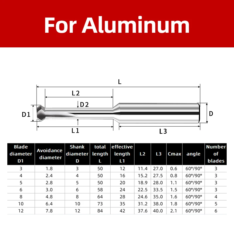 Tungsten Steel Carbides 90° Upper And Lower Inner Hole Chamfering Milling Cutter CNC Double-Sided T-Shaped Tool