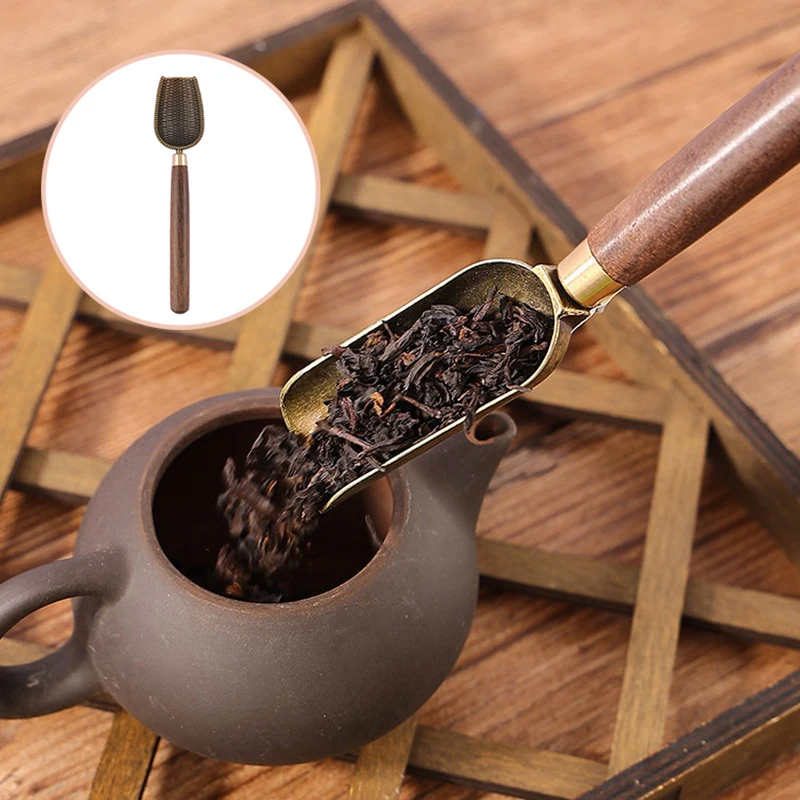 1pcs  Wooden Spoon Japanese Tea Spoon Ebony Teaspoon Wood Retro Creative Tea Shovel Tea KongFu Tea Ceremony Accessories Gift view 2