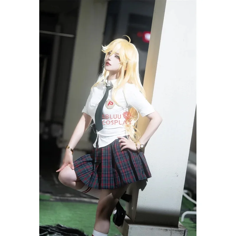 

▶❤SBluuCosplay Stocking Anarchy/Panty Anarchy Cosplay Costume Panty & Stocking with Garterbelt School Uniform JK Skirt Suit❤◀