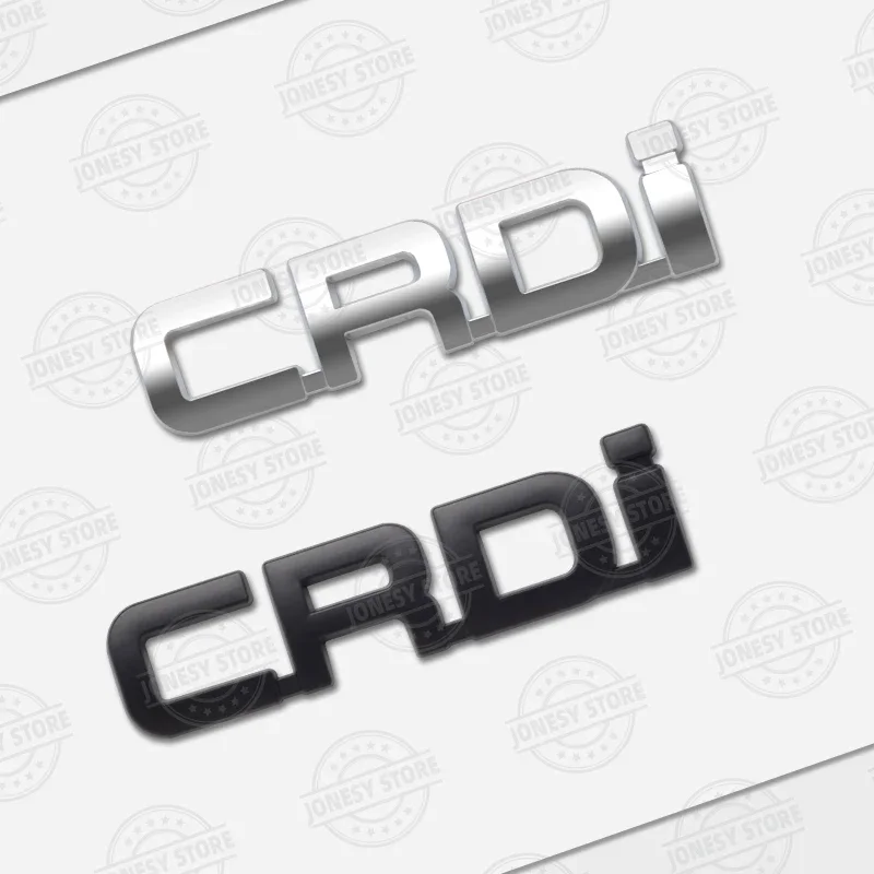 Auto Metal CRDi Logo 3D Badge Lettering Decals Trunk Sticker For Kona Tucson Accent Sorento Carens Carnival Sportage Car Styling