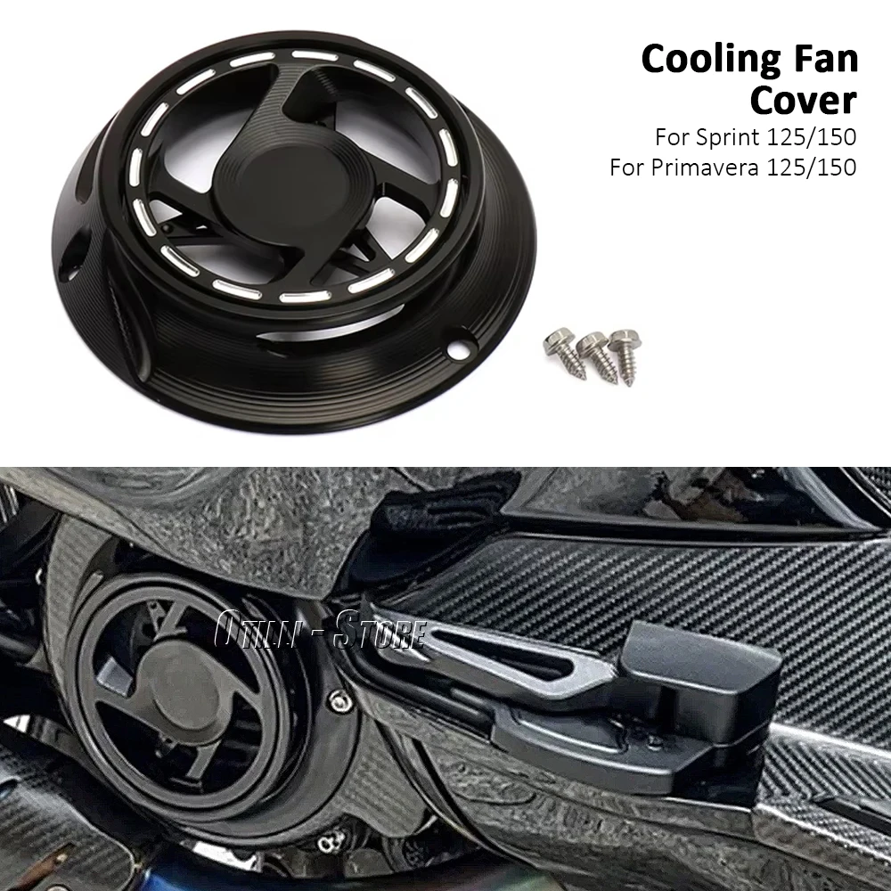 

Motorcycle Accessories Aluminum Engine Radiator Guard Rotating Cooling Fan Cover For Vespa Primavera Sprint 125 150