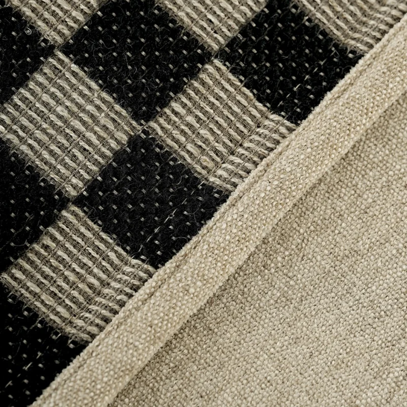 Modern Check Decorate Geometric Pillows Luxury Linen Black Color Cushion Case Decorative Pillow Cover For Sofa Chair Decoration