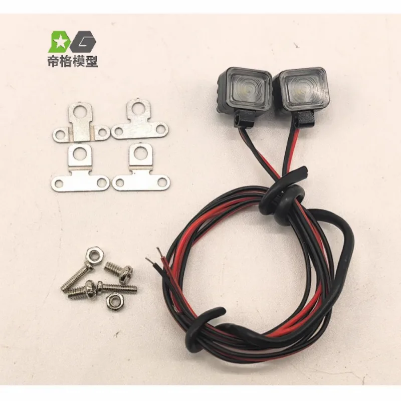 1Pair CNC Aluminum Alloy LED Lighting Spotlight Position Light for 1/14 Tamiya RC Truck Scania 770S Actros Volvo MAN 56372 Parts