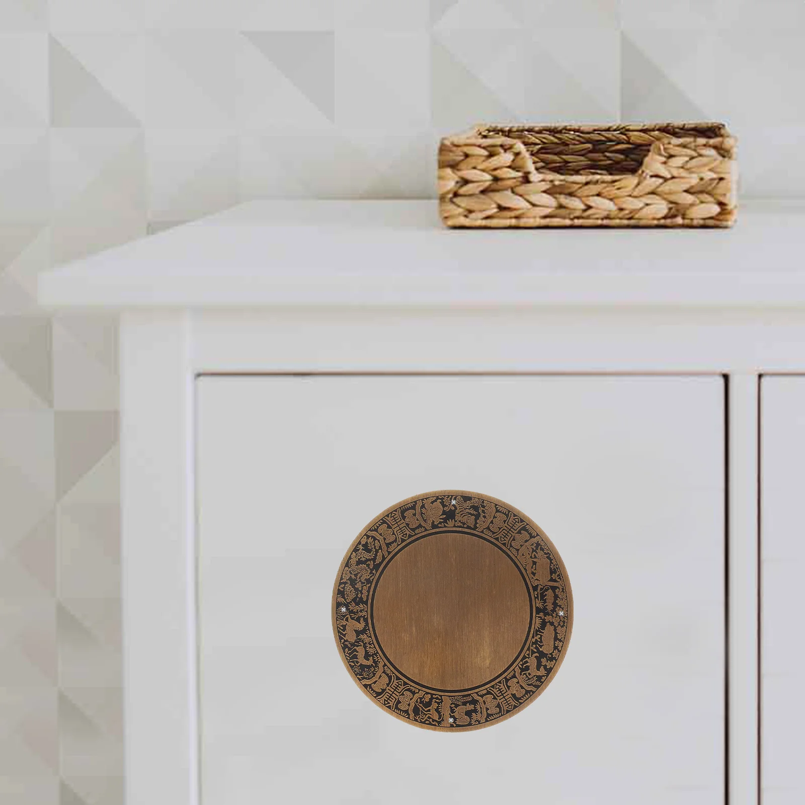 

Wooden Box Accessories Copper Inlay Decorative Plate For Cabinet Surface Stand Front Panel Backplate