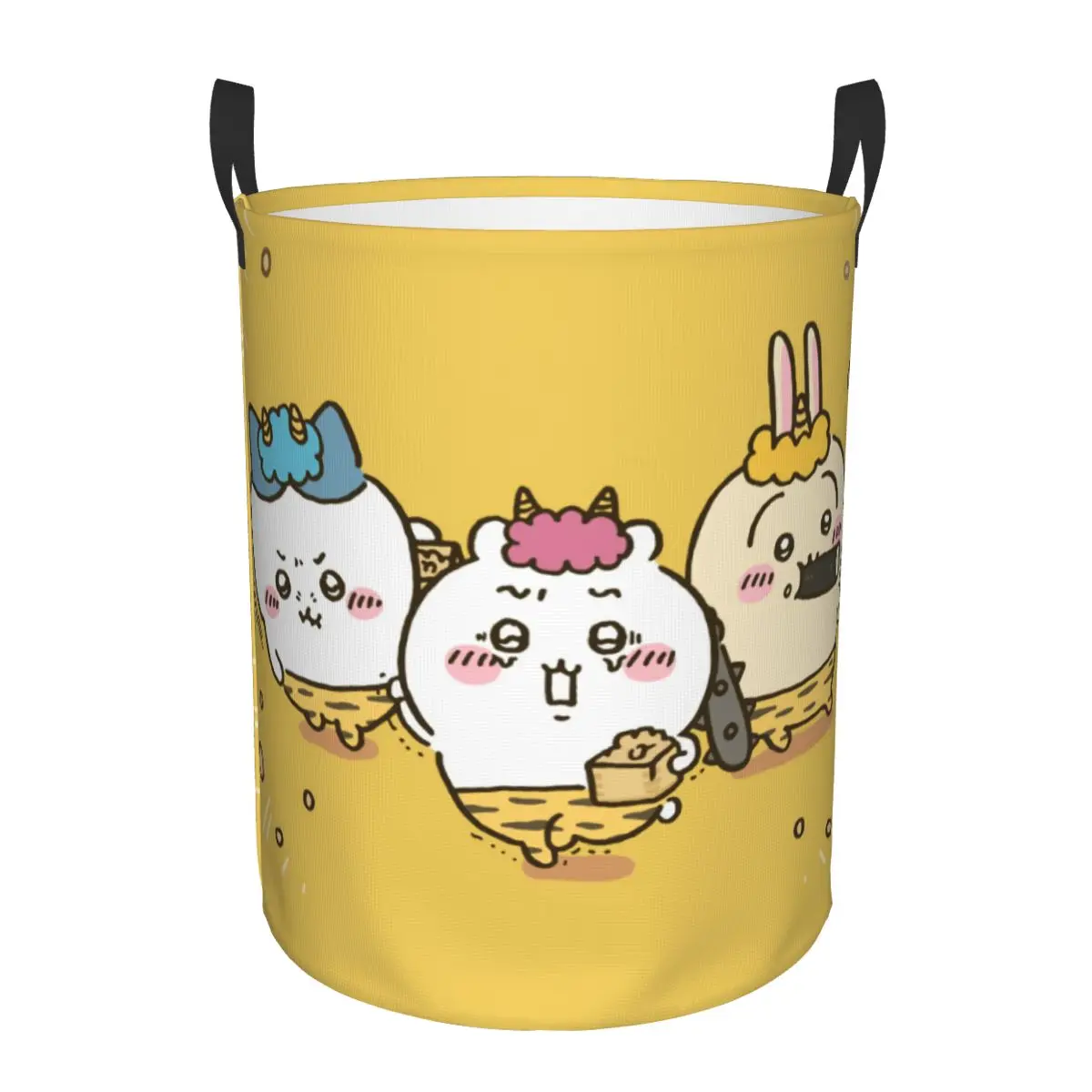 Custom Cute Cartoon Chiikawa Anime Laundry Basket Collapsible Popular Manga Baby Hamper for Nursery Toys Organizer Storage Bins