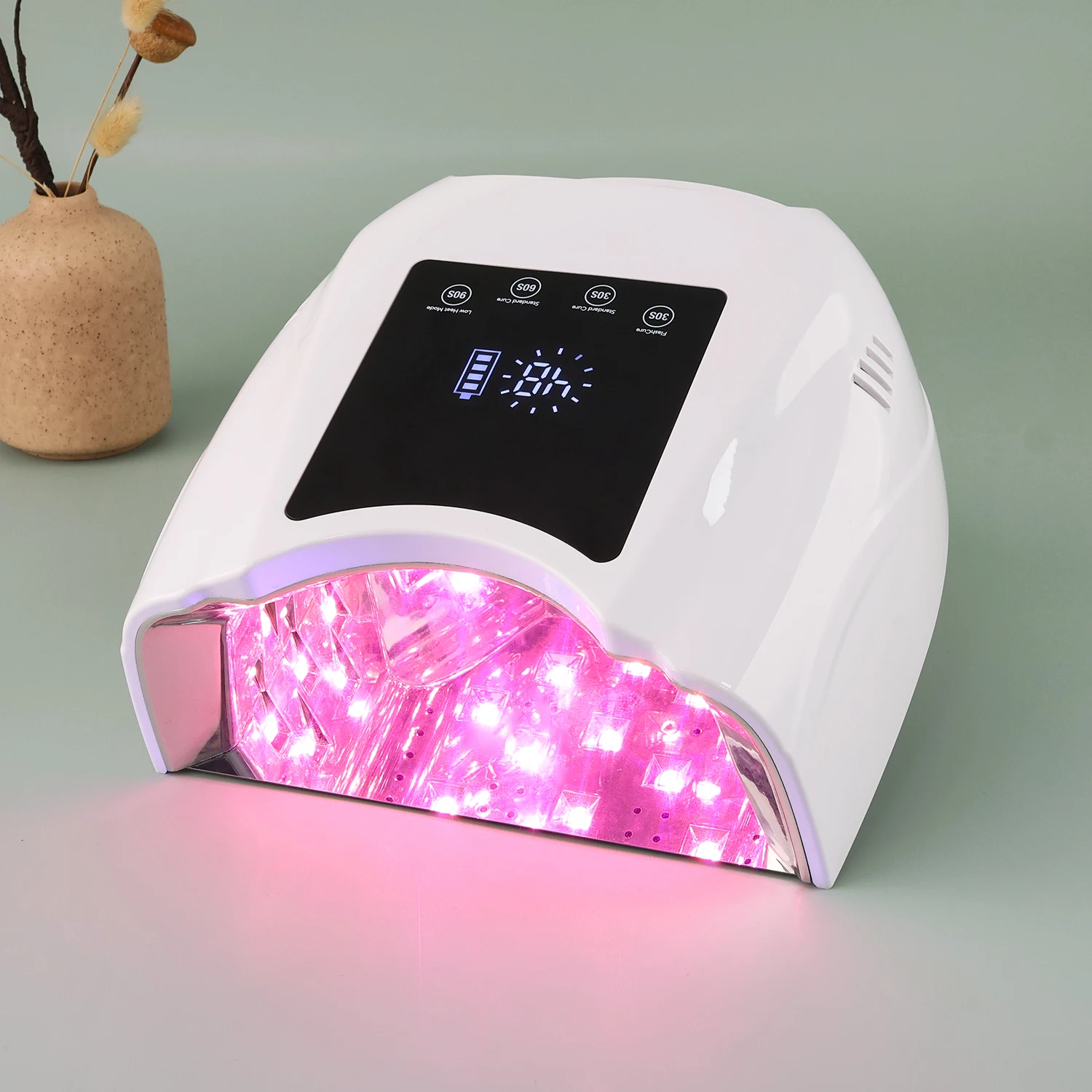 Rechargeable 98W Pro Cure LED Nail Lamp Dryer Portable Machine Nail Red Light UV LED Lamp Curing Gel