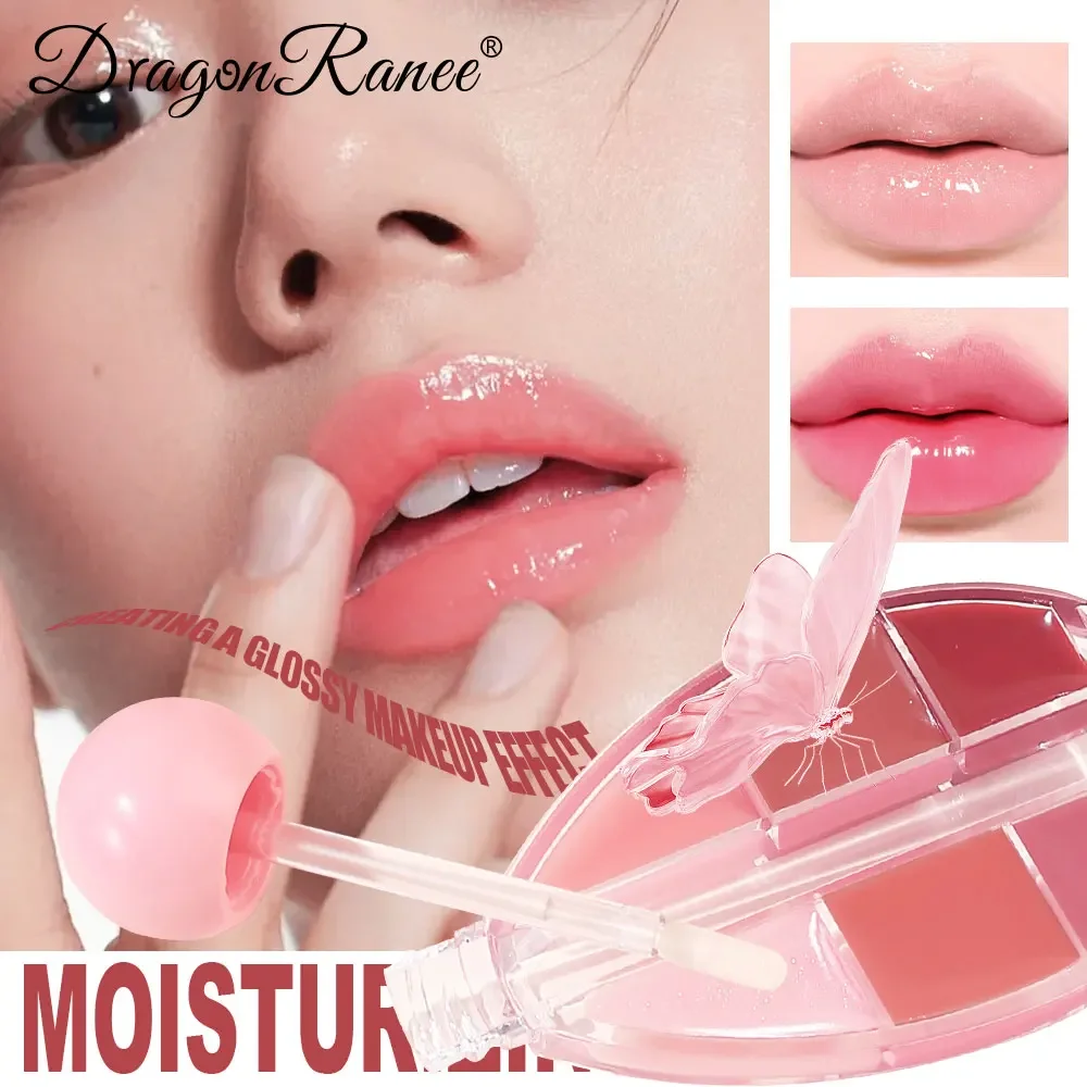 لوحة ملمع شفاه مقاومة للماء، لمسة نهائية مرآة جيلي، ملمع شفاه سائل غير لزج يدوم طويلاً 6 ألوان #3