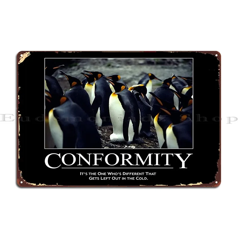 Conformity Metal Signs Pub Wall Cave Cave Club Design Tin Sign Poster