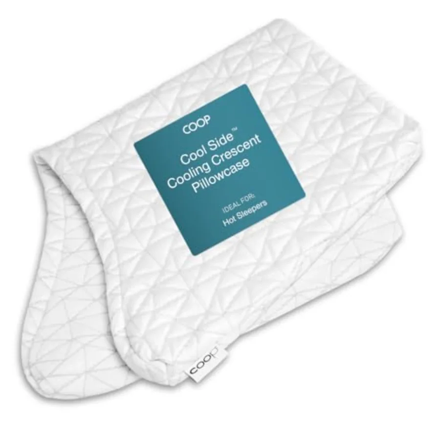 

Cool Side Crescent Pillowcase King Size Cooling Pillow Case for Hot Sleepers Crescent Shape Two-Sided Pillow Covers Cozy Side a