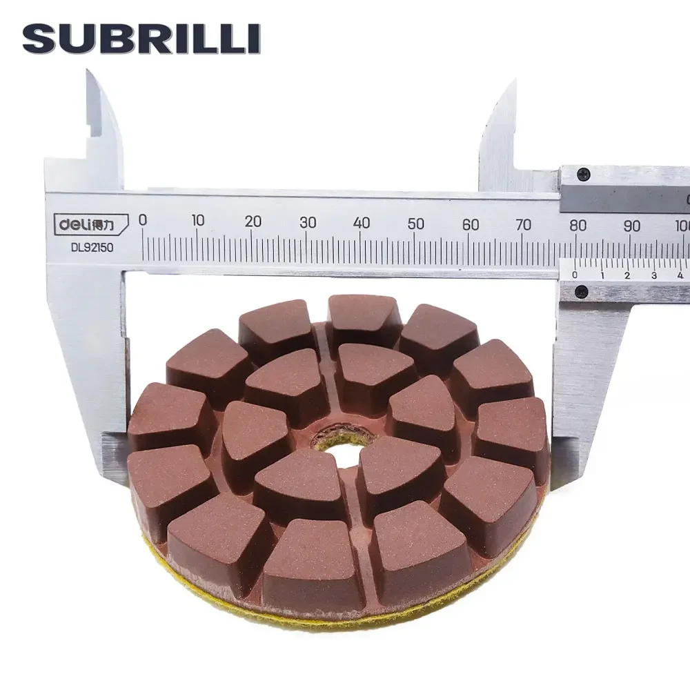 SUBRILLI 3/4 Inch Diamond Polishing Wheel Floor Renew Sanding Disc Concrete Stone Granite Marble Repair Resin Bond Polish Pads