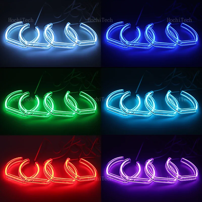 ديناميكية RGB متعددة الألوان App التحكم LED المصباح عيون الملاك حلقة مصباح أطقم المصباح ترقية لسيارات BMW E83 X3 2003-2010 #5