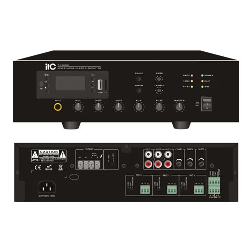 مضخم طاقة رقمي صغير بجهد ثابت لسطح المكتب مع مضخم صوت رقمي مع موالف MP3/مدخل ميكروفون فينيكس)